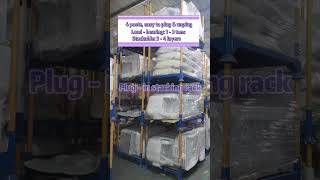 One-Person Setup! Plug-in Stacking Rack, Load up to 3 Tons & Stack 4 Layers!