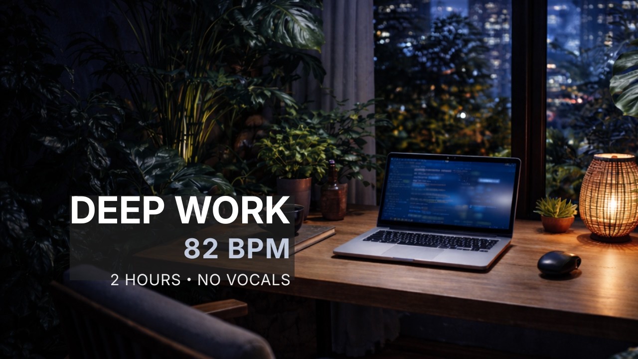 Deep Work Music for Coding – 82 BPM (2 Hour Focus Session)