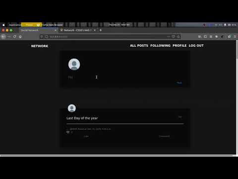 CS50W Project 4 Network