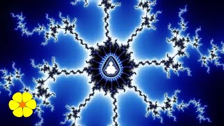 Mandelbrot Fractal Set 3D Zoom Unknown Dimension - Psychedelic Trip to Meditate Mystical Experience