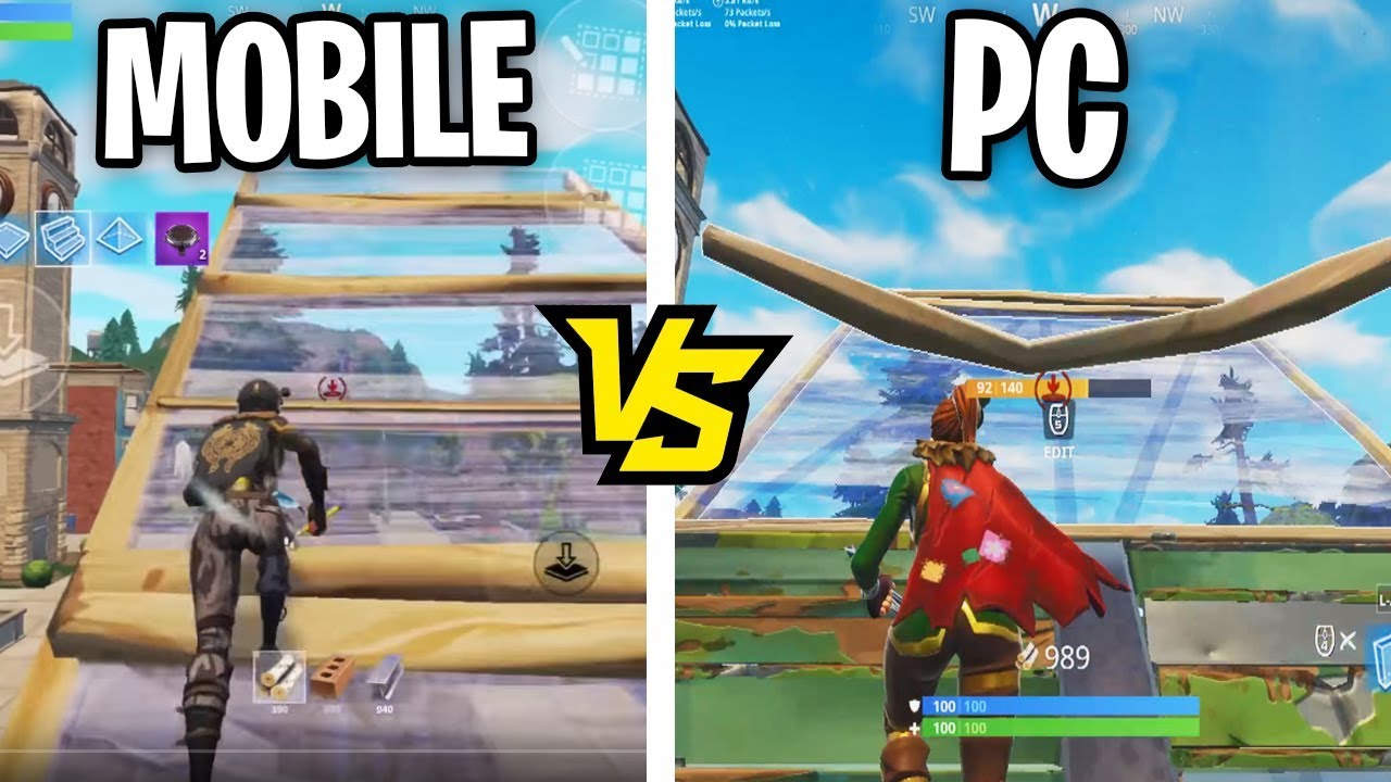 i challenged the best mobile fortnite player to a 1v1 build battle pc vs mobile playground - best mobile fortnite player in the world