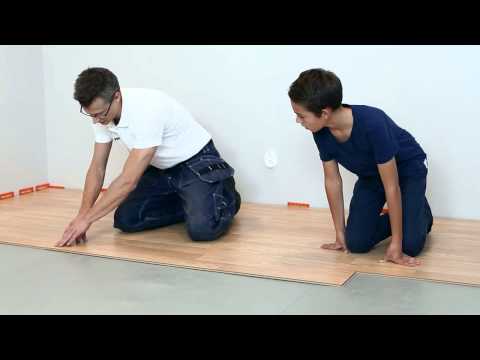 Installation of laminate flooring with 5G® Fold Down