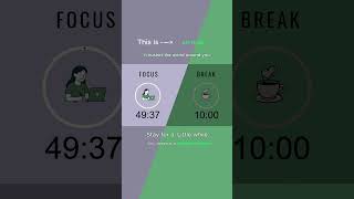 50 Minute Timer with Ash noise for classroom 🎵 Focus Timer Study Brown noise pomodoro