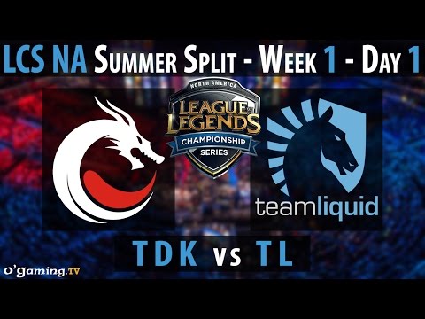 Team Dragon Knights vs Team Liquid - LCS NA 2015 - Summer Split - Week 1 - Day 1 - TDK vs TL [FR]