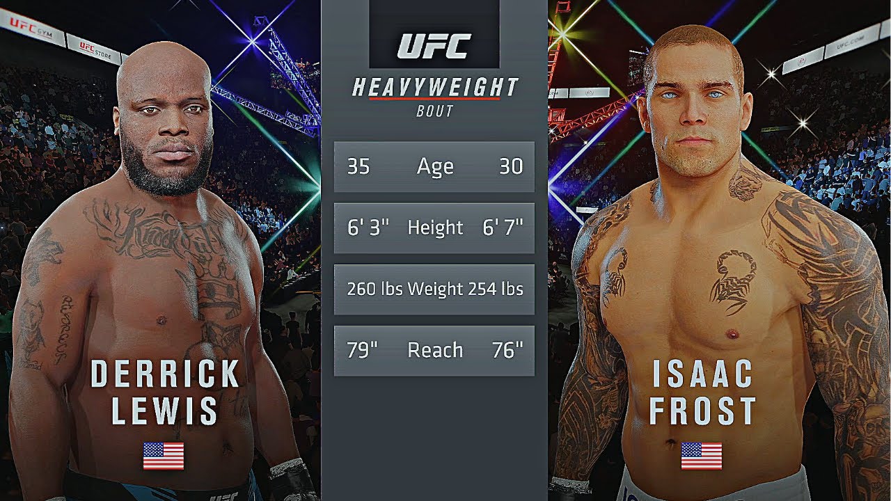Derrick Lewis Vs. Isaac Frost : UFC 4 Gameplay (Legendary Difficulty) (AI Vs AI) (PS5)