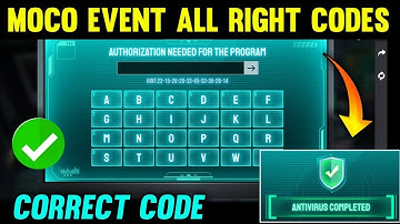 Moco Event All Right Codes | Free Fire New Event | Puzzle Event Free Fire | Moco Event Correct Code