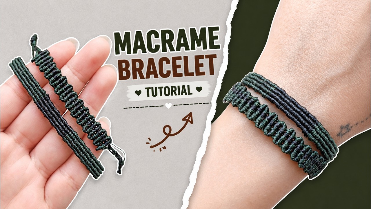 How To Make a Micro Macrame Bracelet | Easy Tutorial For Beginners ...