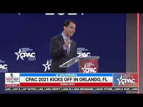 Former WI Governor Scott Walker Full Speech at CPAC 2021