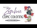 Copic Marker Demonstration: Cute Zombie Skin and Hair