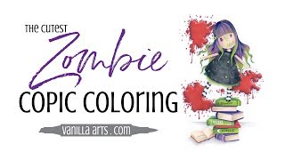 Copic Marker Demonstration: Cute Zombie Skin and Hair