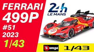 Athlete Statistics FERRARI 499P 24H LEMANS 2023 SIGNATURE SERIES ESCALA 1:43 BBURAGO│4K UHD