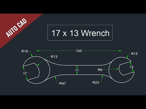 Wrench in Auto CAD Practice Drawing (6)