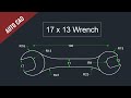 Wrench in auto cad practice drawing 6