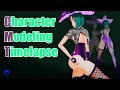 Anime character in 15 Minute in Blender