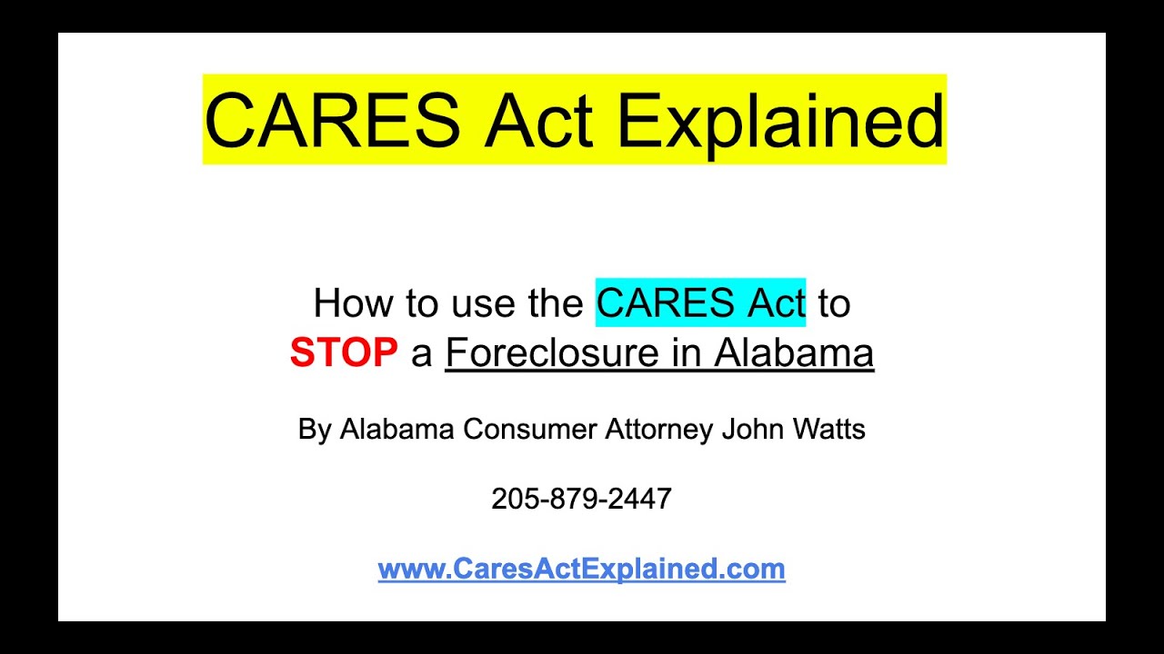 CARES Act Explained How this federal law can stop an Alabama