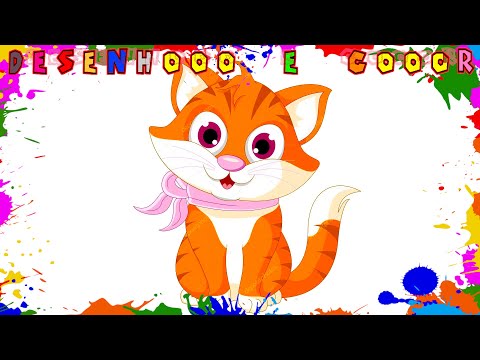 Como Desenhar um GATINHO FOFO | GATO | ANIMAIS | Desenho para Colorir e Imprimir | Desenhooo e Cooor