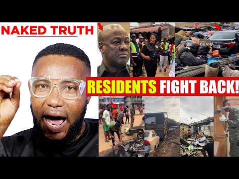 🚨 Mahama Orders Crackdown on Illegal Structures Blocking Storm Drains, Residents Fight Back!😮