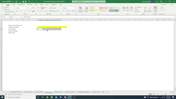 How to Master Excel  - Cell Referencing