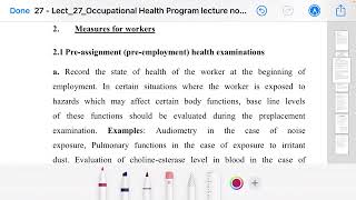 Community medicine, Lec. 27, Occupational health program and team