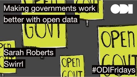 Friday lunchtime lecture: Making governments work better with open data