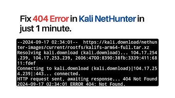 How to Fix 404 Error While Installing Kali Nethunter on Android