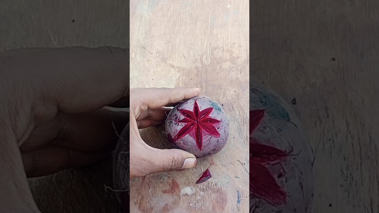 Creative Beetroot Carving - Artistic Food Decoration 