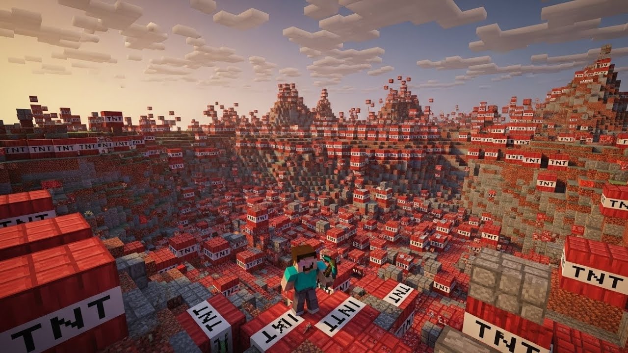 Minecraft, но мир сделан из тротила.