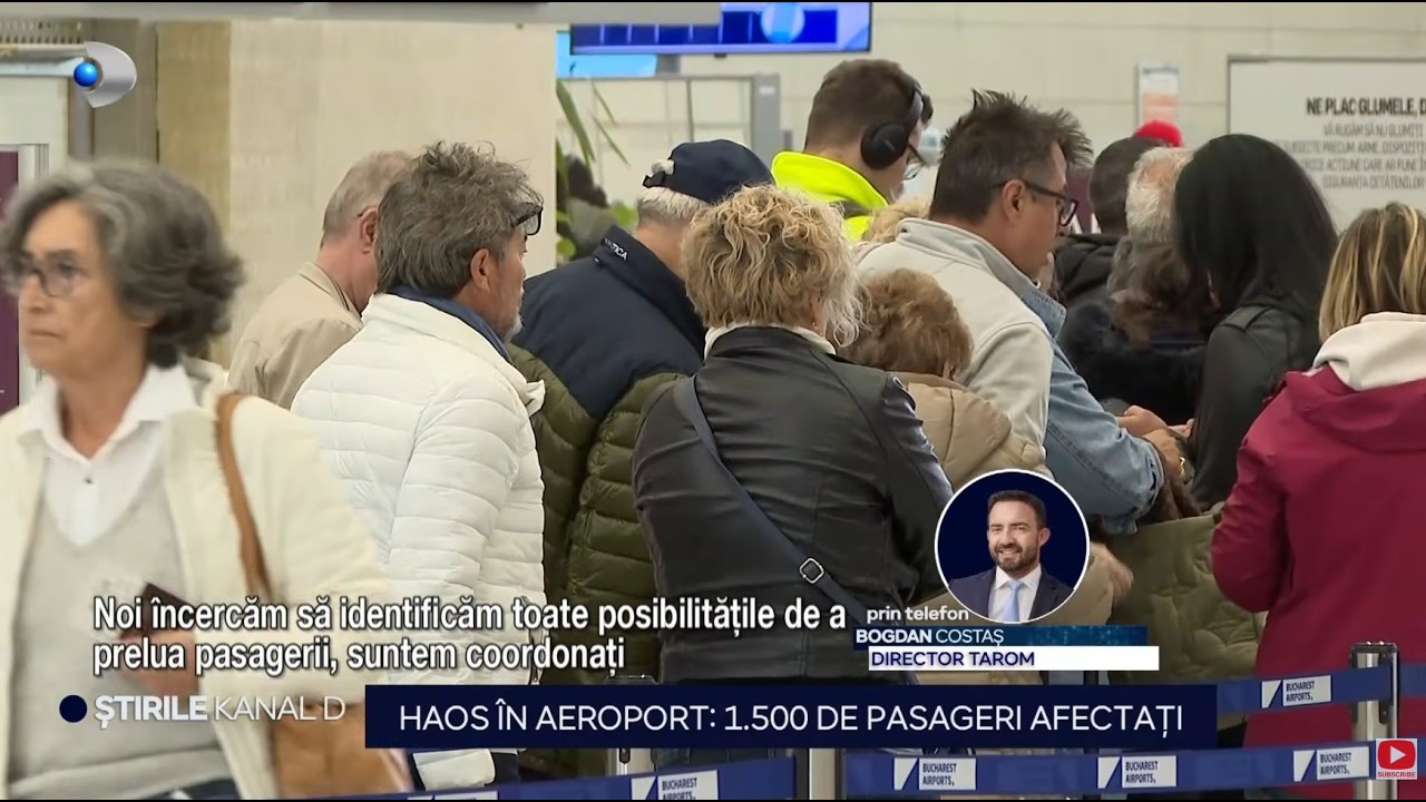 Stirile Kanal D - Haos in aeroport: 1500 de pasageri afectati | Editie de seara