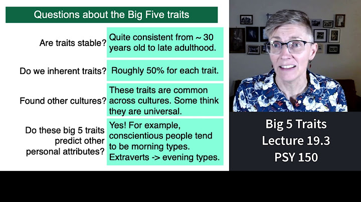 Which traits seem to provide the most useful information about personality variation?