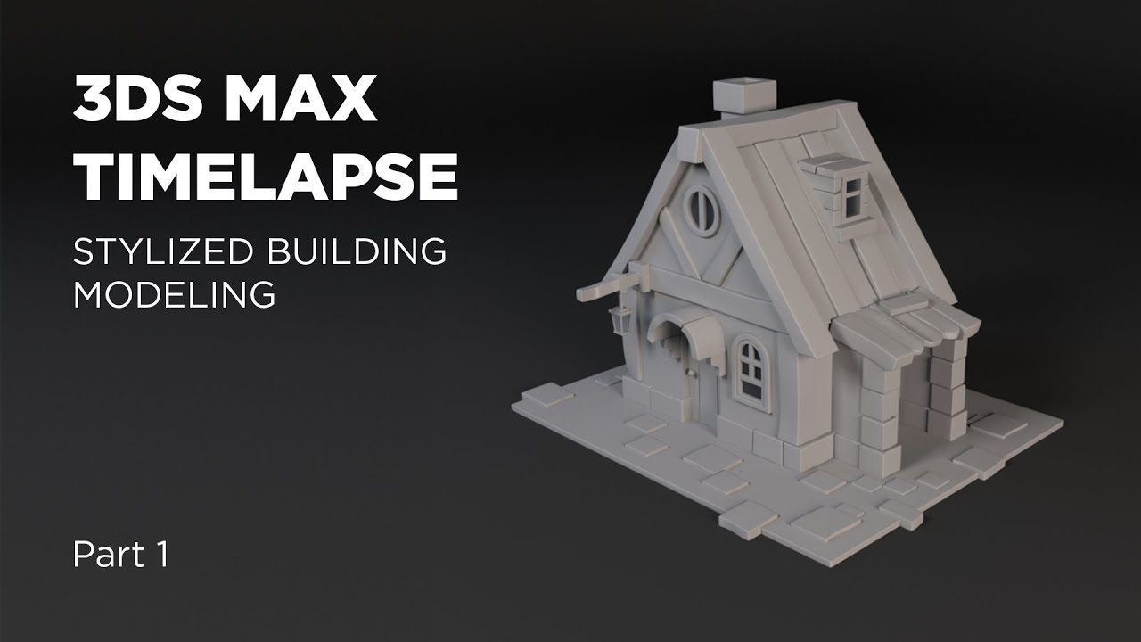 3ds max stylized building modeling Part 1 - YouTube