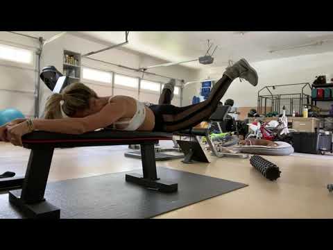 Bent knee to spread eagle reverse hyper with ankle weights