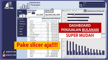 Power BI Dashboard, 10 Menit membuat dashboard penjualan bulanan, Belajar Slicer chart dengan mudah