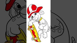 Paw patrol coloring page. marshall paw patrol