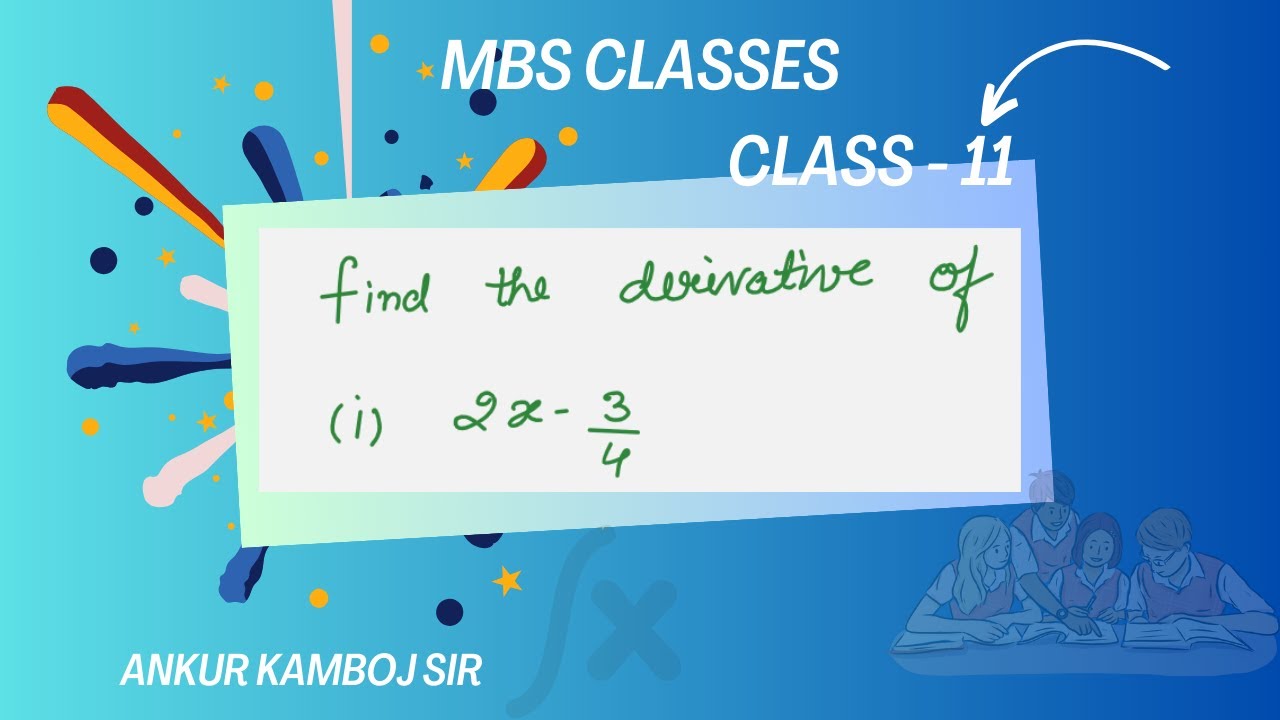 Class 11 Limits And Derivatives Q 9 i Find The Derivative Of 2x 3 4 class-11-limits-and-derivatives-q-9-i-find-the-derivative-of-2x-3-4