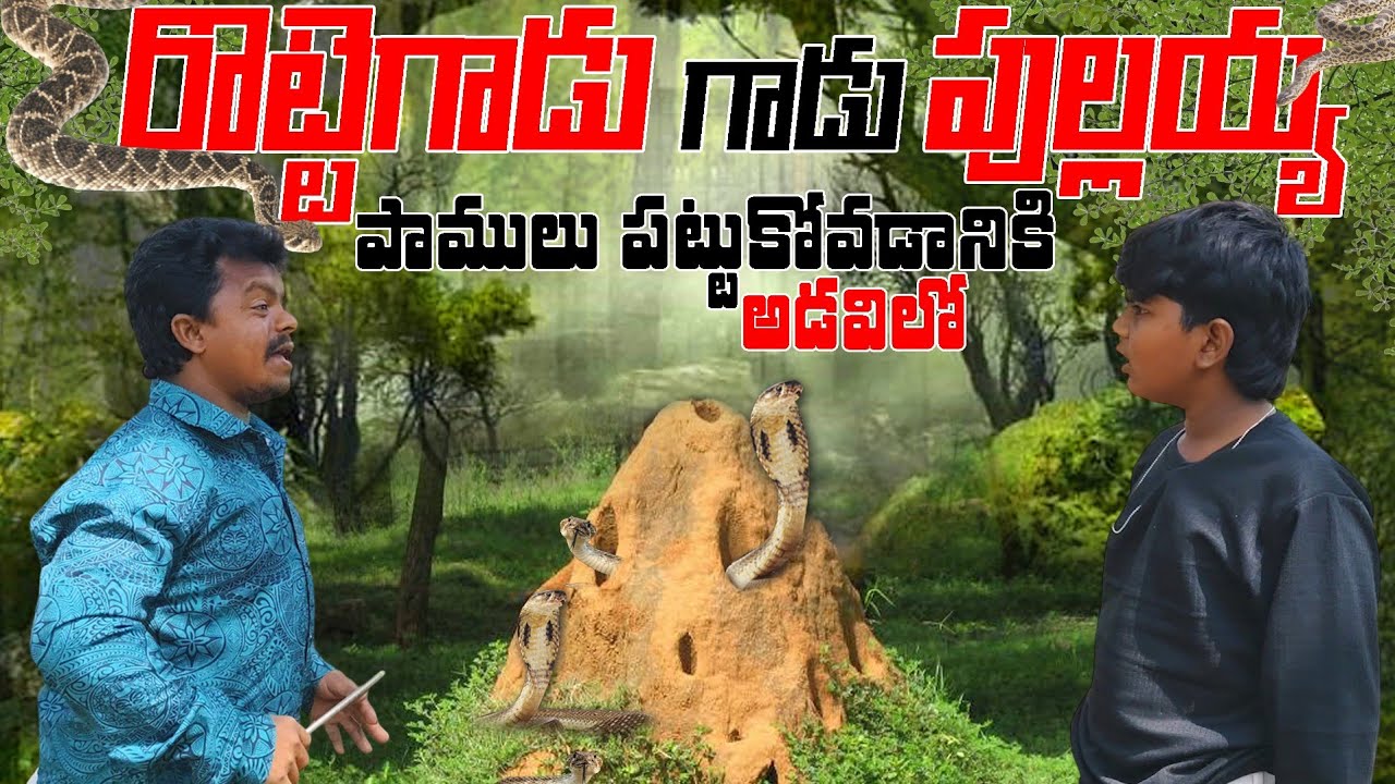 రొట్టెగాడు గాడు పుల్లయ్య పాములు  పట్టుకోవడానికి అడవిలో#rottegadu #comedy #telugucomedypranks