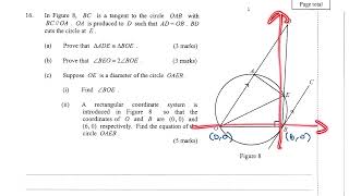 HKCEE 2004 Paper 1 Q16 Tangent, co geom