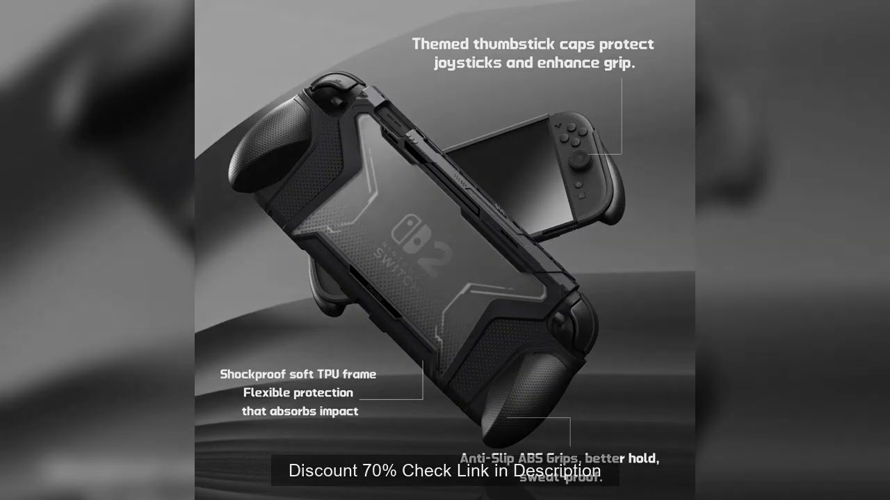 PlayVital BEYOND-GRIP Dockable Cover with Dust Cover Sets for Nintendo Switch 2, Ergonomic TPU Case