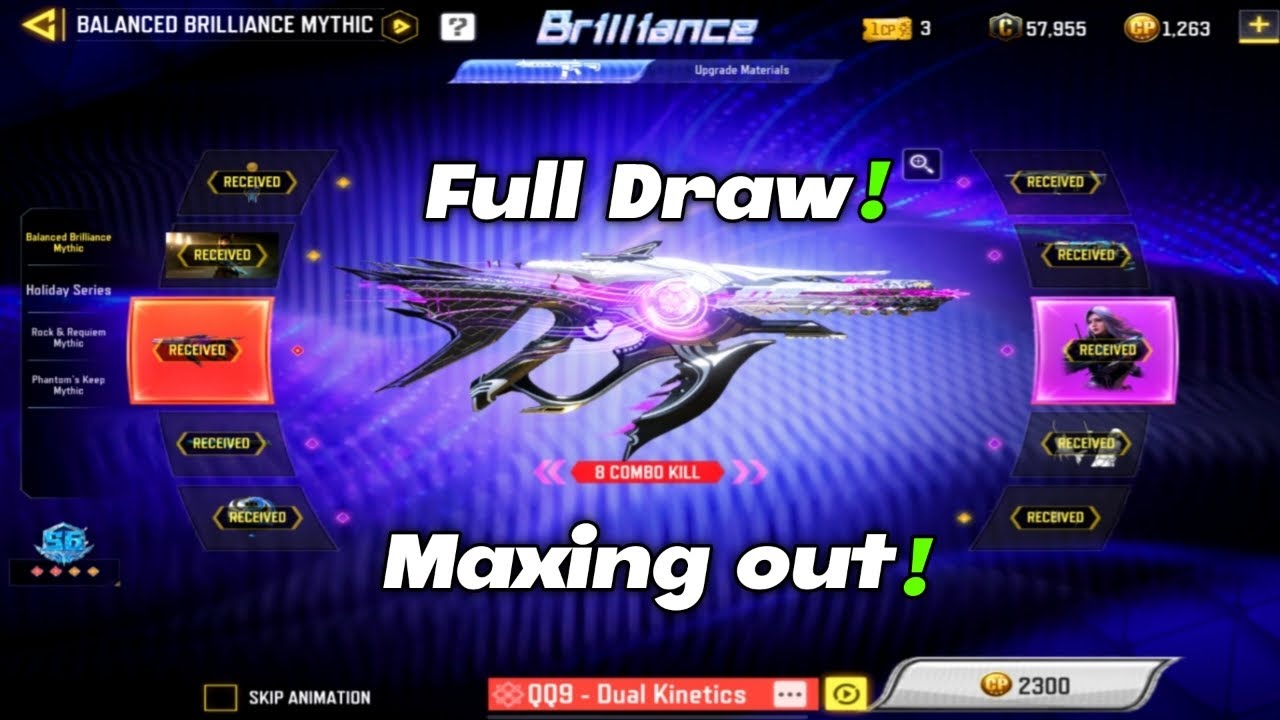 Buying and Maxing mythic Qq9 Dual Kinetics in codm | Balanced brilliance mythic drop,Qq9 mythic draw