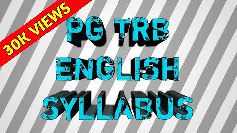 trb english syllabus