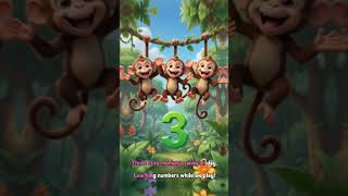 🦁🎵 Fun Number Song 🌈Count and learn with cute jungle animals ✨Like 👍 Subscribe 🔔#shorts