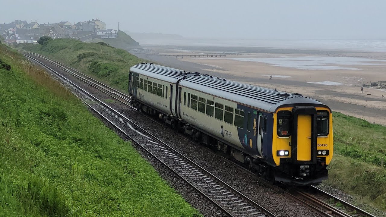 Northern Rail Class 156 DMU Train (156420) On The Cumbrian Coast Line Near Seascale 24/5/2025