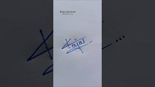 How To Sign The Name Kajal ? .Calligraphy