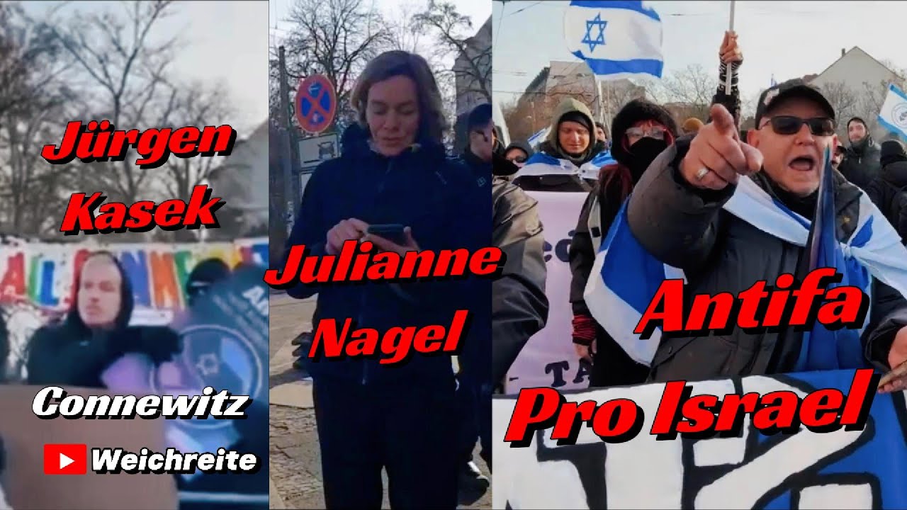 Jürgen Kasek, Julianne Nagel Antifa Pro Israel 17.1.26 Connewitz Linke gegen Linke