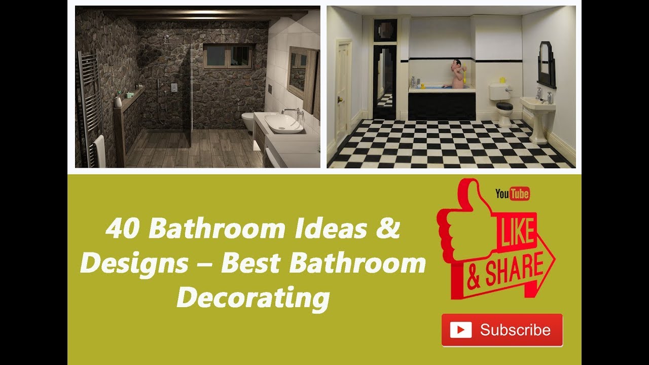 40 + Bathroom Ideas & Designs Best Bathroom Decorating YouTube