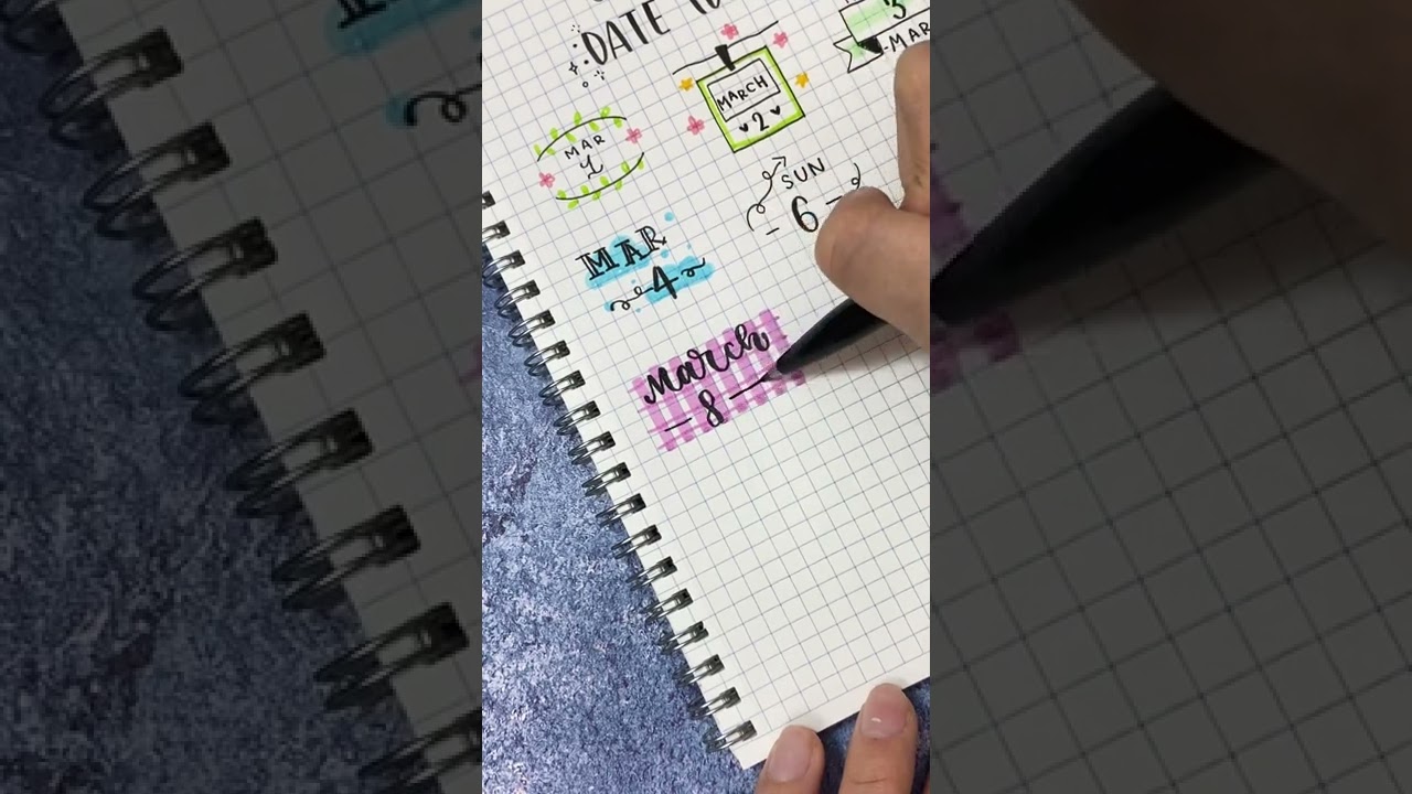 bullet journal header ideas for March 2022 