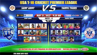 Live USA T-10 INTERNATIONAL PREMIER LEAGUE 13th Match - Samp Army Vs Tampa Tigers screenshot 5