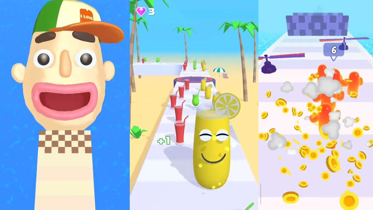 Sandwich Runner vs Juice Run vs Blob Runner 3D | All Levels Gameplay Walkthrough (iOS & Android)