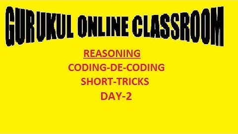 Reasoning Coding Decoding short tricks part-2