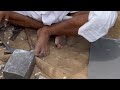 This poor man cuts a bed sheet for his stomach and makes it into an item which is always useful in