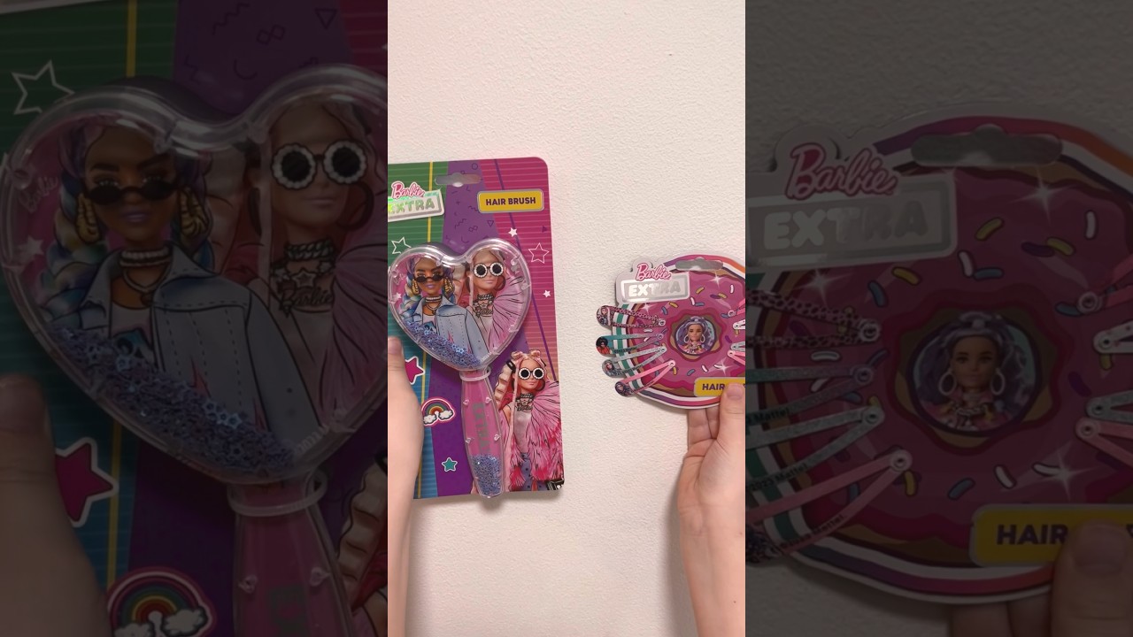 Barbie extra hair brush and hair clips 